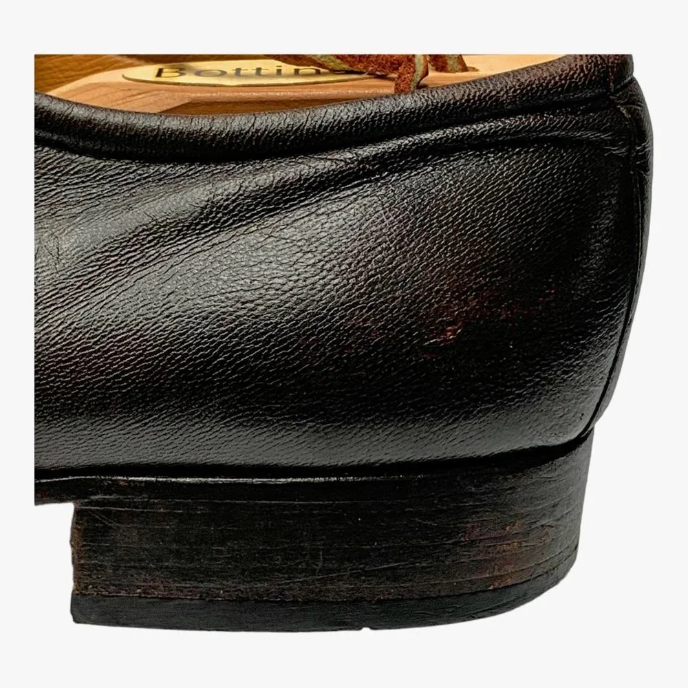 BALLY‎ Brenzo Chocolate Leather Laced Up Oxfords